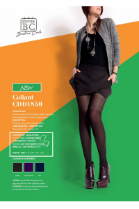 Donna B.C. Collant CDD1850 vzorované stredne hrubé pančuchové nohavice čierna Obrázok pre Donna B.C. Collant CDD1850 vzorované stredne hrubé pančuchové nohavice čierna