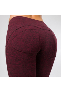 Zateplené legíny double push up bordo s comfy pásom Obrázok pre Zateplené legíny double push up bordo s comfy pásom