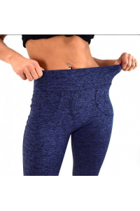 Zateplené LEGÍNY DOUBLE PUSH UP modré s comfy pásom Obrázok pre Zateplené LEGÍNY DOUBLE PUSH UP modré s comfy pásom