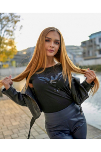 YASTRABY dámske bavlnené tričko čierne Obrázok pre YASTRABY dámske bavlnené tričko čierne