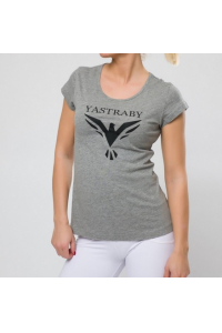 YASTRABY dámske bavlnené tričko šedé Obrázok pre YASTRABY dámske bavlnené tričko šedé