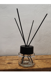 Prázdny sklenený difuzér 100 ml – s veľkým luxusným čiernym uzáverom a priehľadným tesniacim uzáverom (proti vytečeniu) Obrázok pre Prázdny sklenený difuzér 100 ml – s veľkým luxusným čiernym uzáverom a priehľadným tesniacim uzáverom (proti vytečeniu)