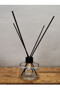 Prázdny sklenený difuzér 100 ml – s čiernym uzáverom a priehľadným tesniacim uzáverom (proti vytečeniu) Obrázok pre Prázdny sklenený difuzér 100 ml – s čiernym uzáverom a priehľadným tesniacim uzáverom (proti vytečeniu)