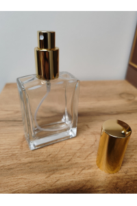 Plniteľný sklenený flakón na parfum 50 ml – s rozprašovačom a vrchnákom Obrázok pre Plniteľný sklenený flakón na parfum 50 ml – s rozprašovačom a vrchnákom
