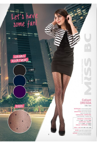 MISS BC Dresda 20 DEN drobné bodkované pančuchové nohavice čierna Obrázok pre MISS BC Dresda 20 DEN drobné bodkované pančuchové nohavice čierna