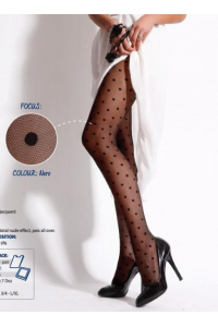 JolieFolie 1604 bodkované tylové pančuchové nohavice čierna Obrázok pre JolieFolie 1604 bodkované tylové pančuchové nohavice čierna